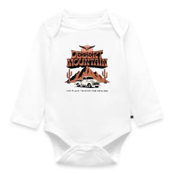Desert Mountain Vintage Truck - Organic Longsleeve Baby Bodysuit - white - Front