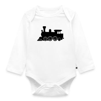 Train Locomotive - Body Bébé bio manches longues - blanc - Devant