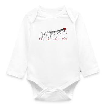 Budo "Breath Unifies ..." Japan Sun Martial Arts - Organic Longsleeve Baby Bodysuit - white - Front
