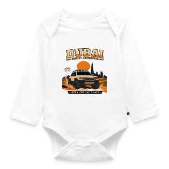 Dubai Desert Adventure - Organic Longsleeve Baby Bodysuit - white - Front