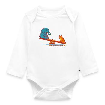Nothing is as it seems - Organic Longsleeve Baby Bodysuit - white - Front