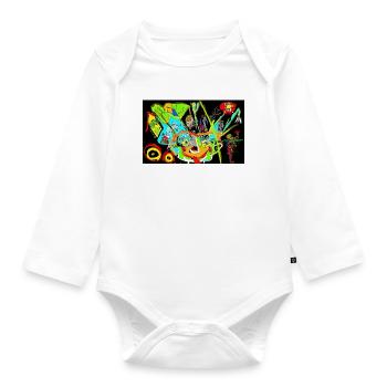 The Midnight Escape - Organic Longsleeve Baby Bodysuit - white - Front