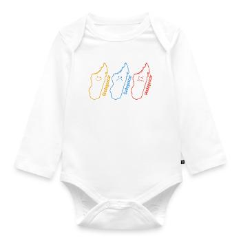 Funny Madagascar Sadagascar Geography Geographer - Organic Longsleeve Baby Bodysuit - white - Front
