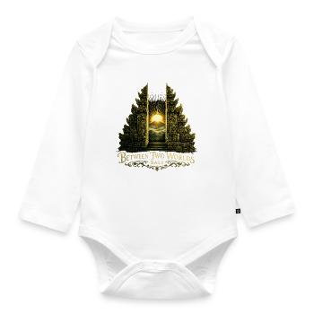 Between Two Worlds – Mystical Bali Temple Gate - Organic Longsleeve Baby Bodysuit - white - Front