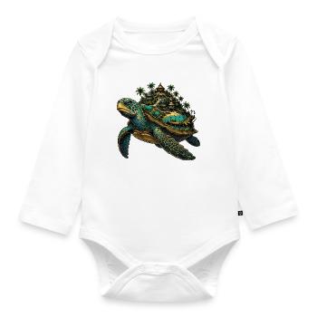 Turtle Island Resort - Organic Longsleeve Baby Bodysuit - white - Front