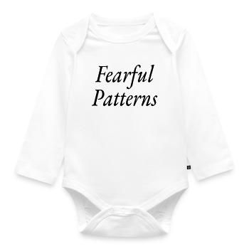 Fearful Patterns - Organic Longsleeve Baby Bodysuit - white - Front