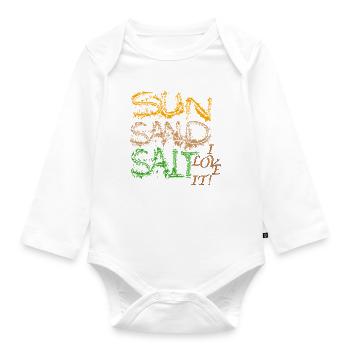 Sun Sand Salt - Organic Longsleeve Baby Bodysuit - white - Front