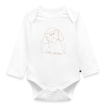 Enjoy the Little Things Vizsla Dog - Organic Longsleeve Baby Bodysuit - white - Front