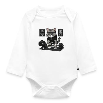 strong mind strong body - Baby Bio-Langarm-Body - Weiß - Vorne