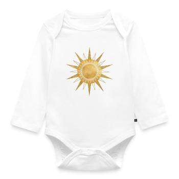 Golden solar power - Organic Longsleeve Baby Bodysuit - white - Front