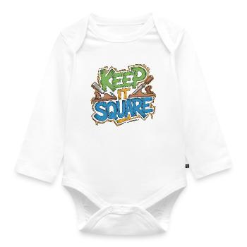 Cabinet Maker Keep It Square Furniture Maker - Organic Longsleeve Baby Bodysuit - white - Front