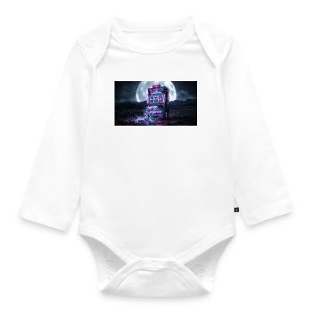 Jackpot of Burnout - Vaporwave Aesthetic Meme - Organic Longsleeve Baby Bodysuit - white - Front