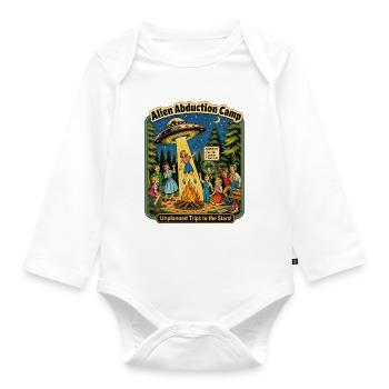 Alien Abduction Camp: Unplanned Trips - Organic Longsleeve Baby Bodysuit - white - Front