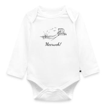 Meerweh! - Baby Bio-Langarm-Body - Weiß - Vorne