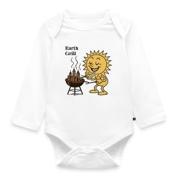 Sun Urban Barbecue - Organic Longsleeve Baby Bodysuit - white - Front