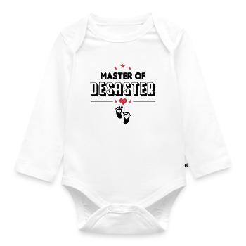 Jeune Maître du Désastre Bébé Bébé - Body Bébé bio manches longues - blanc - Devant