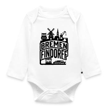 Bremen Findorff – Home & District - Organic Longsleeve Baby Bodysuit - white - Front