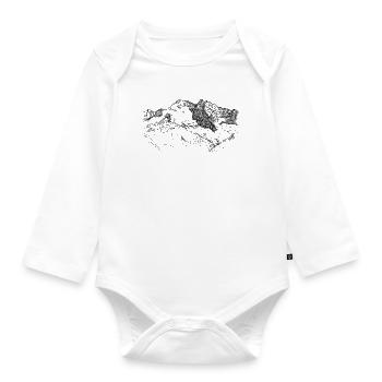 Olperer Zillertaler Tirol Alps Summit Design - Organic Longsleeve Baby Bodysuit - white - Front