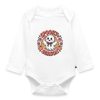 Spooky Season Halloween - Organic Longsleeve Baby Bodysuit - white - Front