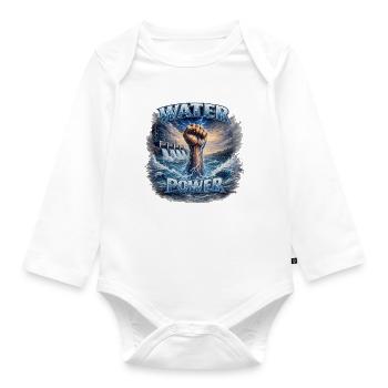 Wasserkraft Fist - Baby Bio-Langarm-Body - Weiß - Vorne