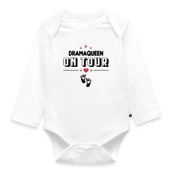 Dramaqueen on Tour Baby Infant - Organic Longsleeve Baby Bodysuit - white - Front