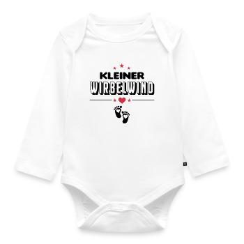 Little Whirlwind Baby Infant - Organic Longsleeve Baby Bodysuit - white - Front