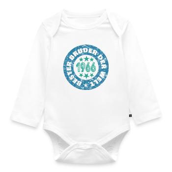 Siblings 1966 - Organic Longsleeve Baby Bodysuit - white - Front