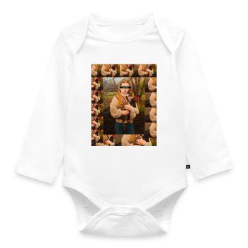 Huhn Liebe im Wald - Baby Bio-Langarm-Body - Weiß - Vorne