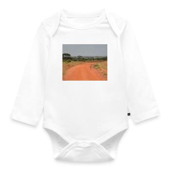 Antelope on the Red Road - Organic Longsleeve Baby Bodysuit - white - Front
