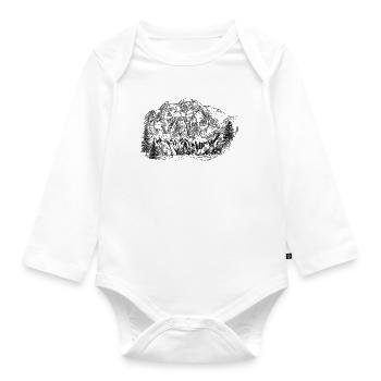 Schermberg Silhouette Hetzau Totes Gebirge Design - Organic Longsleeve Baby Bodysuit - white - Front