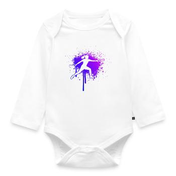 Disc Golf Gift Idea for a Disc Athlete - Organic Longsleeve Baby Bodysuit - white - Front