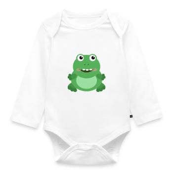 Merry Frog - Organic Longsleeve Baby Bodysuit - white - Front