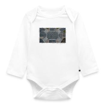Urban intersection geometry - Organic Longsleeve Baby Bodysuit - white - Front