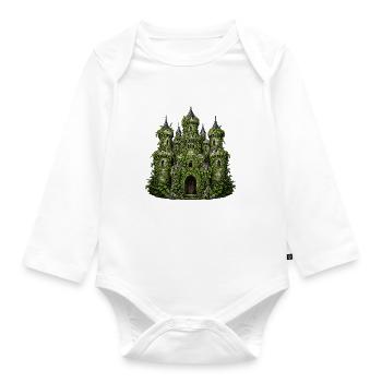 Efeu Burg der Lianenpracht - Baby Bio-Langarm-Body - Weiß - Vorne