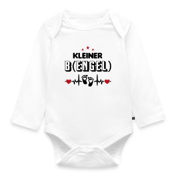 Kleiner Bengel Engel Baby Sprüche - Baby Bio-Langarm-Body - Weiß - Vorne