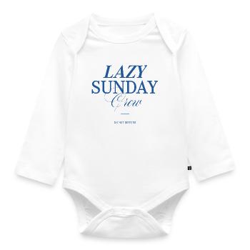 Lazy Sunday Crew - Organic Longsleeve Baby Bodysuit - white - Front