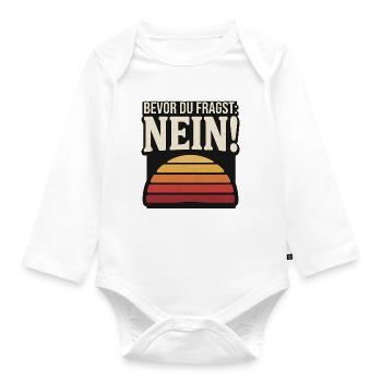 Bevor du fragst Nein retro Sunset - Baby Bio-Langarm-Body - Weiß - Vorne