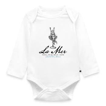 Beach Club - Baby Bio-Langarm-Body - Weiß - Vorne