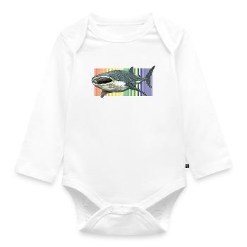Whale Shark Rhincodon typus - Organic Longsleeve Baby Bodysuit - white - Front
