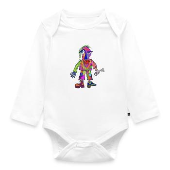 Colorful Figurine - Organic Longsleeve Baby Bodysuit - white - Front