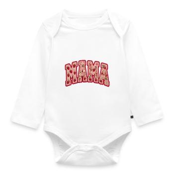 Mama Mama Mama Mothers Day - Organic Longsleeve Baby Bodysuit - white - Front