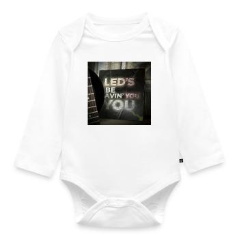 LEDS BE AVIN YOU by Mark Noone - Organic Longsleeve Baby Bodysuit - white - Front