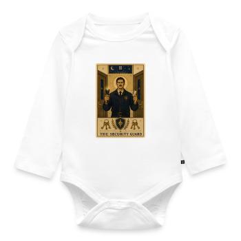 Security guard | Safety Tarot - Organic Longsleeve Baby Bodysuit - white - Front