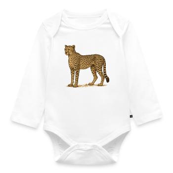 Gepard - Baby Bio-Langarm-Body - Weiß - Vorne