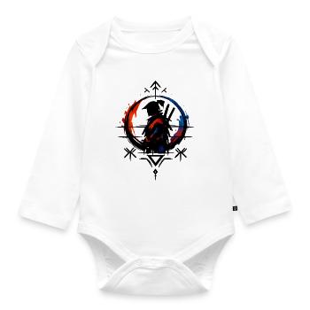 Color Wheel of Power - Organic Longsleeve Baby Bodysuit - white - Front