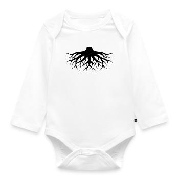 Tree Roots - Organic Longsleeve Baby Bodysuit - white - Front