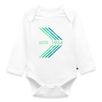 1954 Limited Edition Birthday Men's Women's Sport - Organic Longsleeve Baby Bodysuit - white - Front