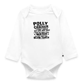 Polly - Baby Bio-Langarm-Body - Weiß - Vorne