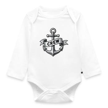 Coastal Anchor Crew Emblem - Organic Longsleeve Baby Bodysuit - white - Front