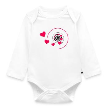 Love - Baby Bio-Langarm-Body - Weiß - Vorne